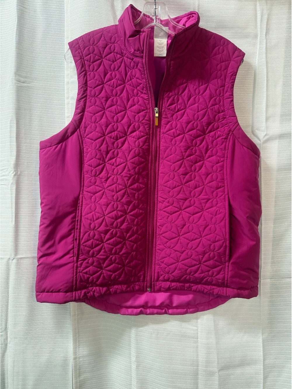 Hanes Active Style Women's Quilted Polyester Vest Large Pink